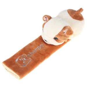 Katutude Car Seat Belt Cushion Car Seat Belt Strap Cover Cute Animal Plush Shoulder Strap Pad Seat Belt Cover Adjustable Super Soft Belt Protector for Kids Adults Brown Dog Mimarta