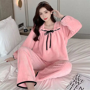 Winter Full-Sleeved Pajama Set for Home Wear Mimarta