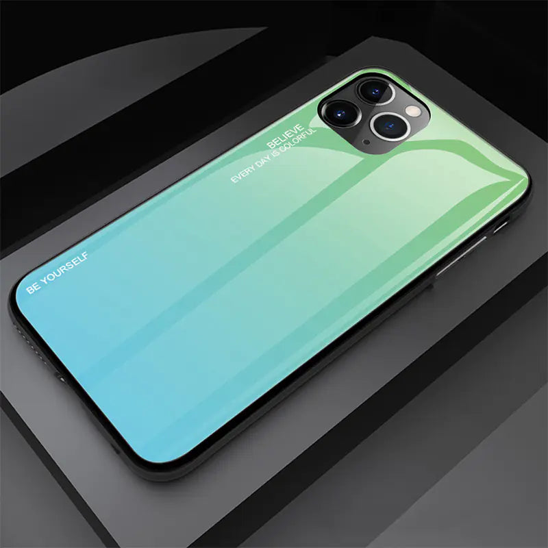 Gradient Tempered Glass Phone Case with Drop Protection Mimarta