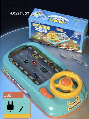 Children's Driving Simulation Toys Puzzle Electric Desktop Game Console Rieworkes