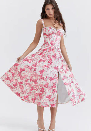 Elegant Floral Sleeveless Maxi Dress Rieworkes
