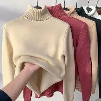 Women's Elegant Turtleneck Winter Sweater - Thick, Warm Knit Pullover Rieworkes