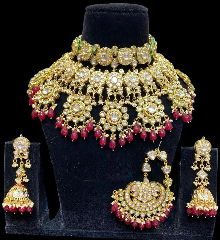 Alloy Gold-plated Pink Jewel Set Rieworkes