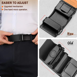 BULLIANT Men's Belt,Slide Ratchet Belt For Gift Men Dress Pant Shirt Oxfords,Trim To Fit Black847 44"-52"Waist Adjustable Rieworkes