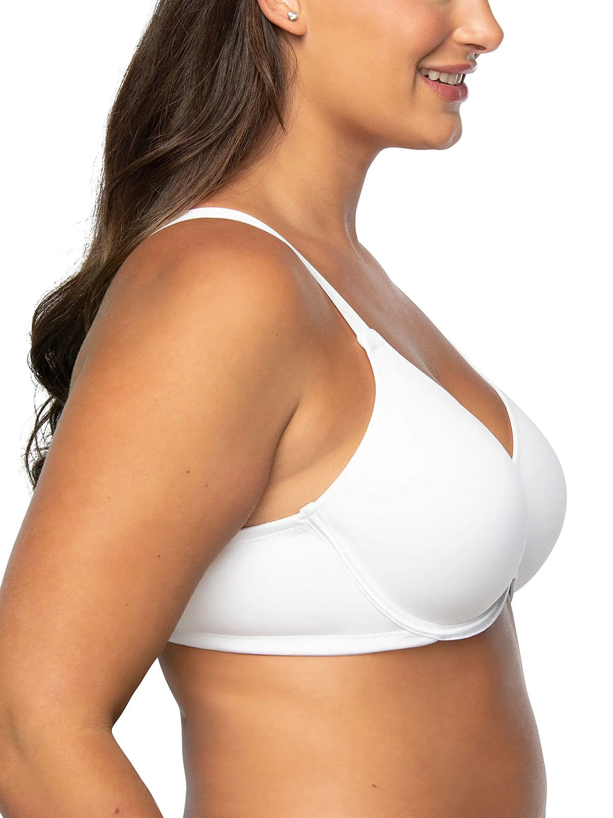 Vanity Fair Women's Full Figure Beauty Back Smoothing Bra, 4 Way Stretch Fabric, Lightly Lined Cups Up to H Underwire Underwire - White 34G Rieworkes