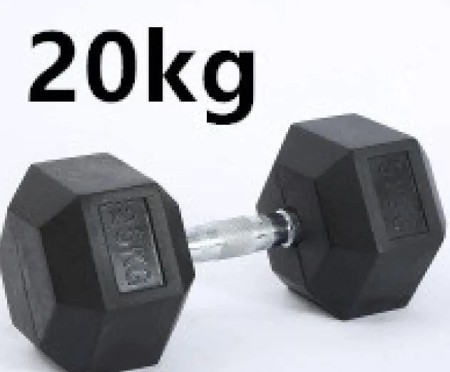 HexGrip Rubber-Coated Fixed Dumbbell Rieworkes