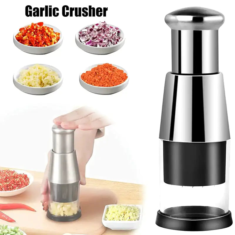 Garlic Crusher Onion Chopper Multipeler Vegetables Chopper Manual Garlic Press Machine Garlic Squeezer Kitchen Gadget Rieworkes