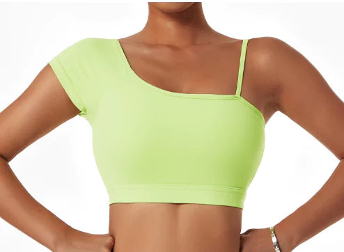 Summer Sexy Oblique Shoulder Yoga Clothes Tops Rieworkes