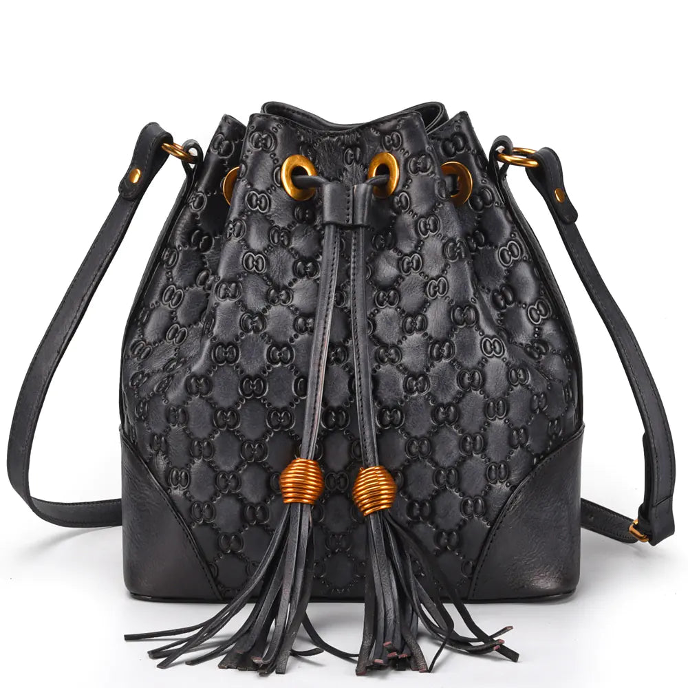 Vintage Leather Bucket Bag for Women - Versatile Design Rieworkes