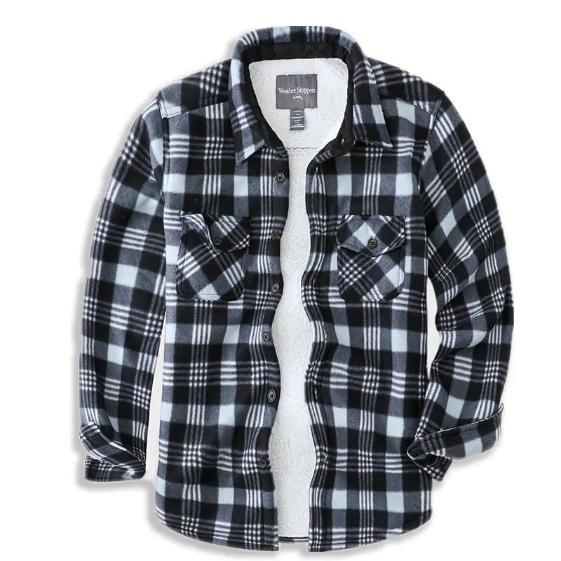 Thermal Fleece-Lined Men's Shirt Jacket Mimarta