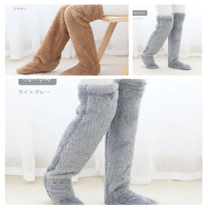 Fuzzy Over Knee High Winter Warm Socks Rieworkes