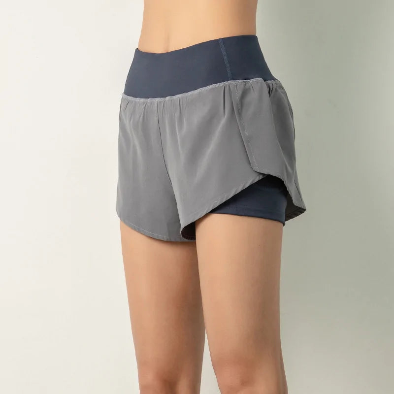 Women Gym Double Shorts Rieworkes