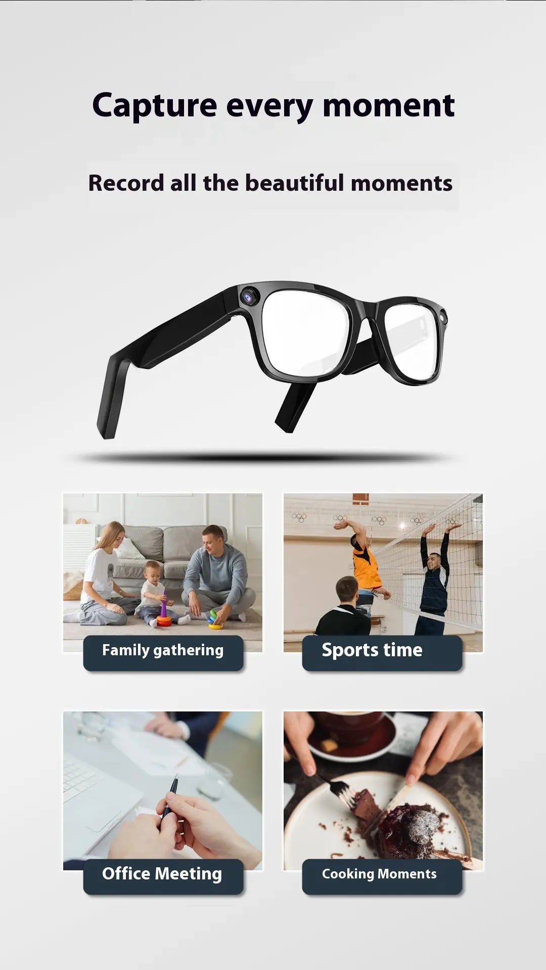 AI Camera Smart Glasses Mimarta