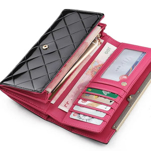 Luxury Women's Cowhide Leather Party Clutch Wallet Rieworkes