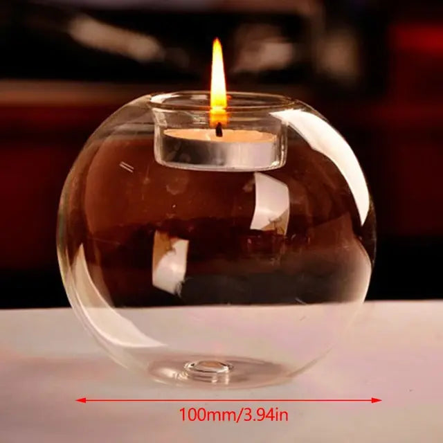 Transparent Glass Candle Holder Rieworkes