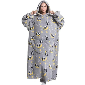 Oversized Long Blanket Hoodie Autumn Winter Fleece Rieworkes