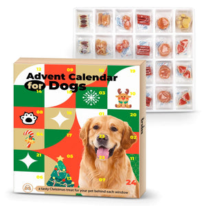 2024 Dog Treats Advent Calendar Advent Calendar for Dogs 24 Tasty Dog Treats for Christmas Whole Meat Treats for All Breeds Puppy Treats Holiday Dog Gift Box for Pets Mimarta