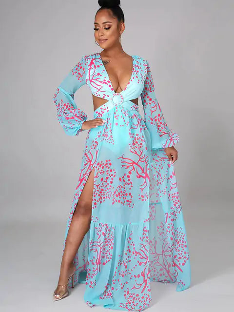 Women's Long Lantern Sleeve Dress Rieworkes