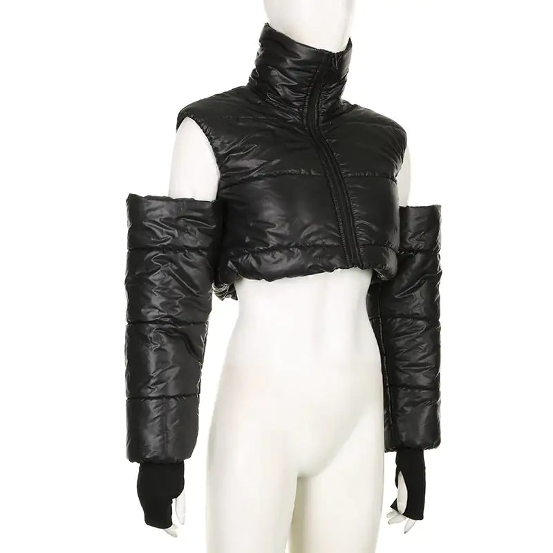 Cutout Cropped Puffer Jacket Rieworkes