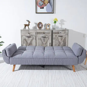 2064 Corduroy Sofa  Sofa Bed-Smoke Gray Mimarta