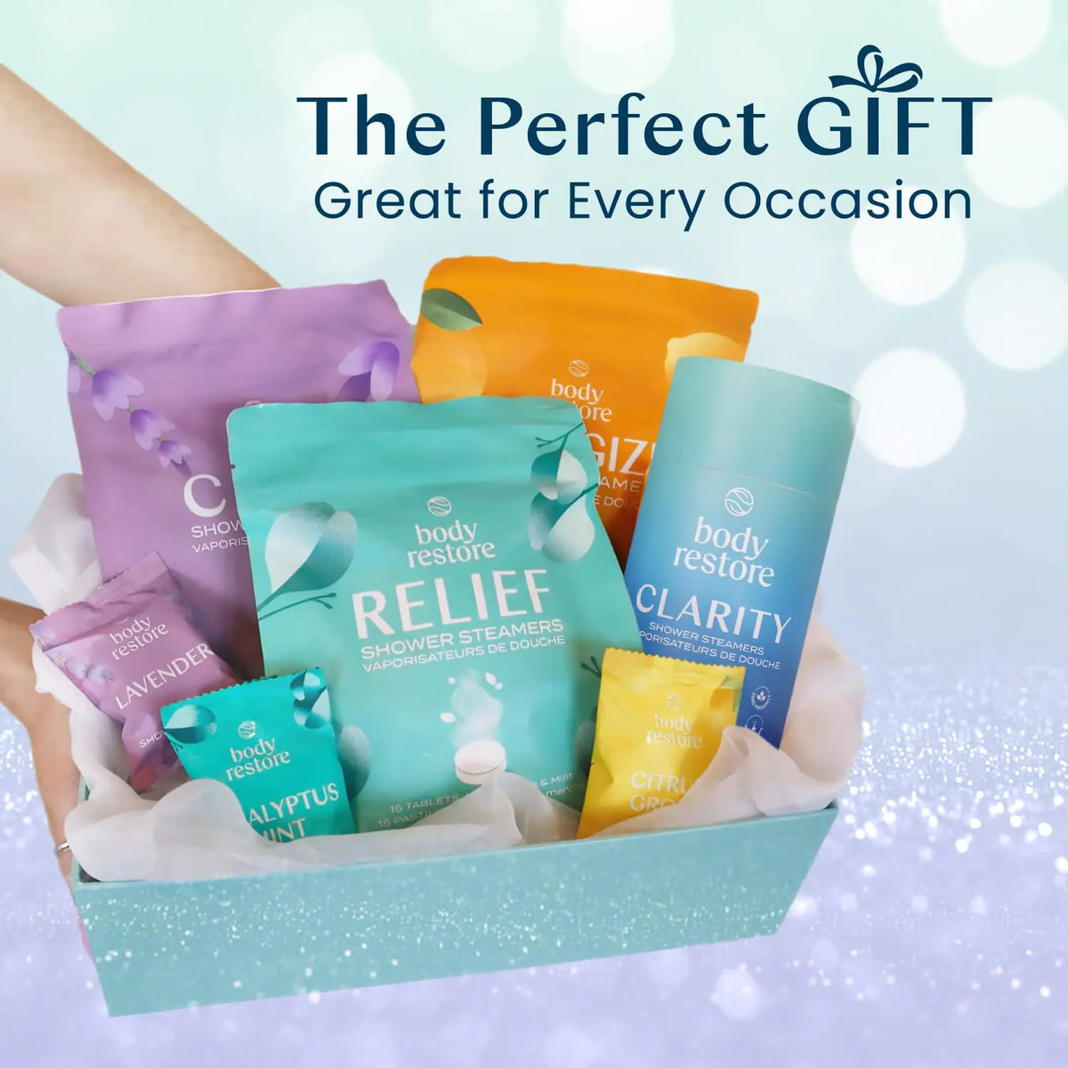 Body Restore Shower Steamers Aromatherapy 6 Pack, Relaxation Birthday Gifts for Women and Men, Stress Relief and Luxury Self Care - Variety 6 Count (Pack of 1) Clarity Rieworkes