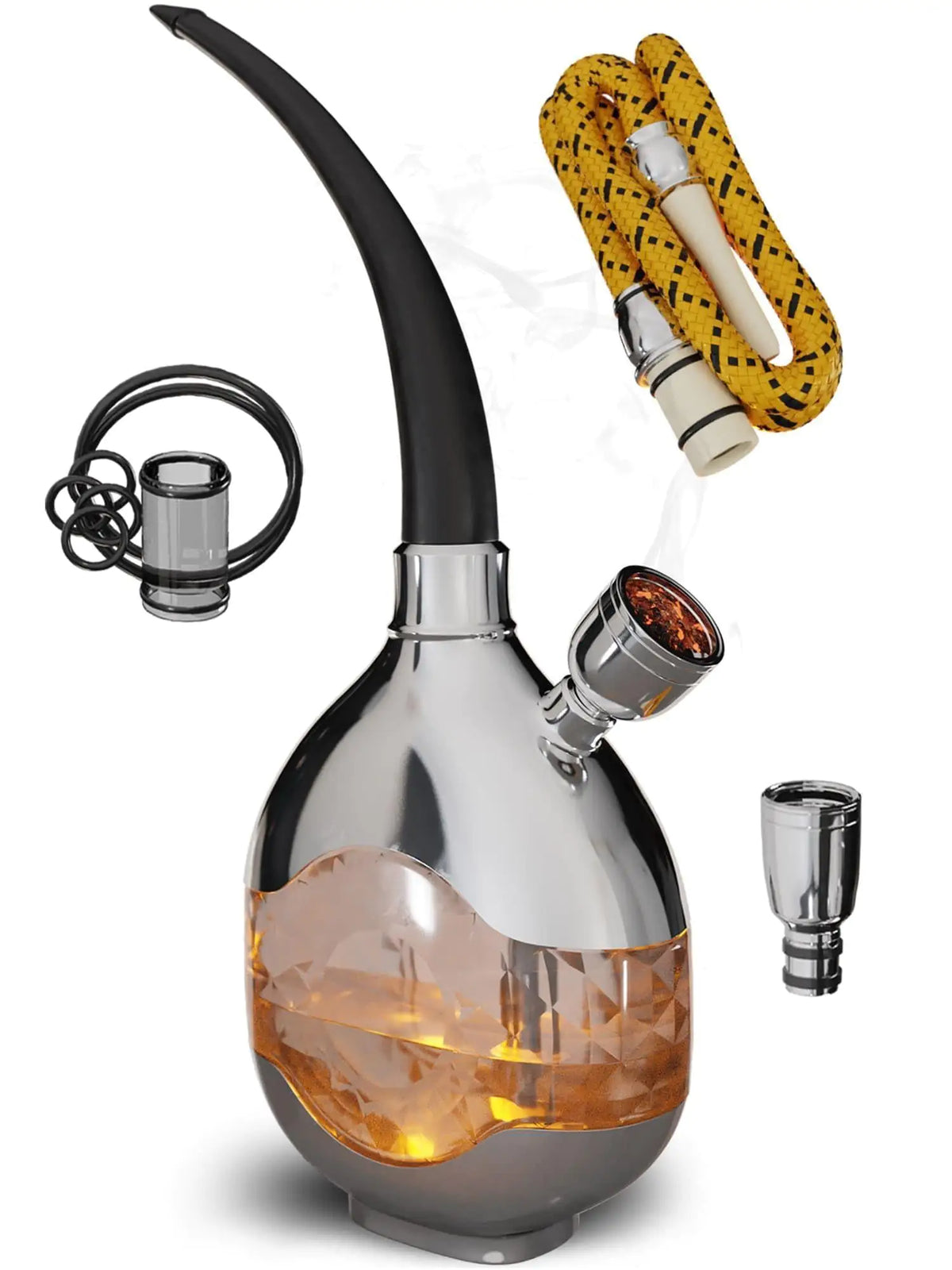Mini Hookah Set With Everything Silver Hookah Set Portable Hookah Set For Car Rieworkes