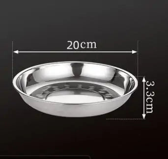 Stainless Steel Tableware Dinner Plate Rieworkes