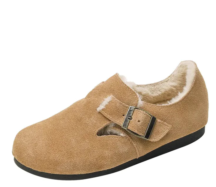 Chic Plush Leather Winter Shoes Rieworkes