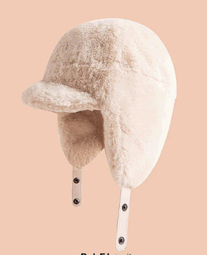 All-Match Warm Hat with Mink-Like Flight Design Mimarta