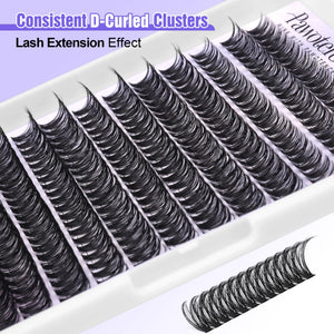 Pawotence Lash Extension Kit DIY 280pcs Individual Lash Clusters Kit 9-16mm 40D Cluster Eyelash Extension Kit with Lash Bond and Seal, Lash Remover, Lash Tweezers for Self Use (40D, 9-16mm, All Kit) 40D KIT all prestige Rieworkes
