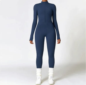 Flex Fit Women's Warm Zippered Yoga Bodysuit Rieworkes