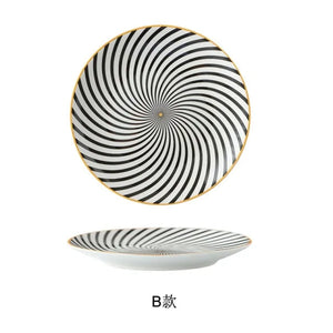Geometric Pattern Ceramic Plate Rieworkes