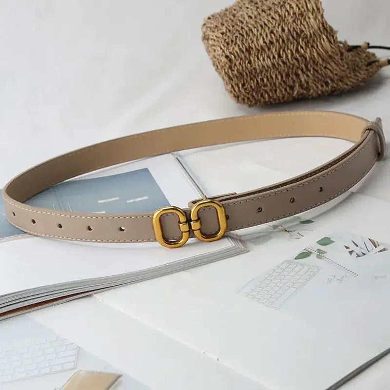 Elegant Leather Designer Belt for Women Rieworkes
