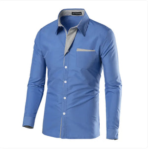 European And American Simple Men's Long Sleeve Shirt Rieworkes