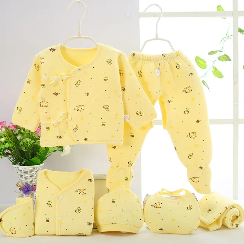 Luxury 7-Piece Cotton Clothing Set for Newborns Mimarta