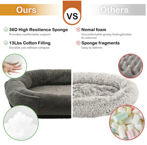 Large Dark Grey Human Dog Bed Rieworkes