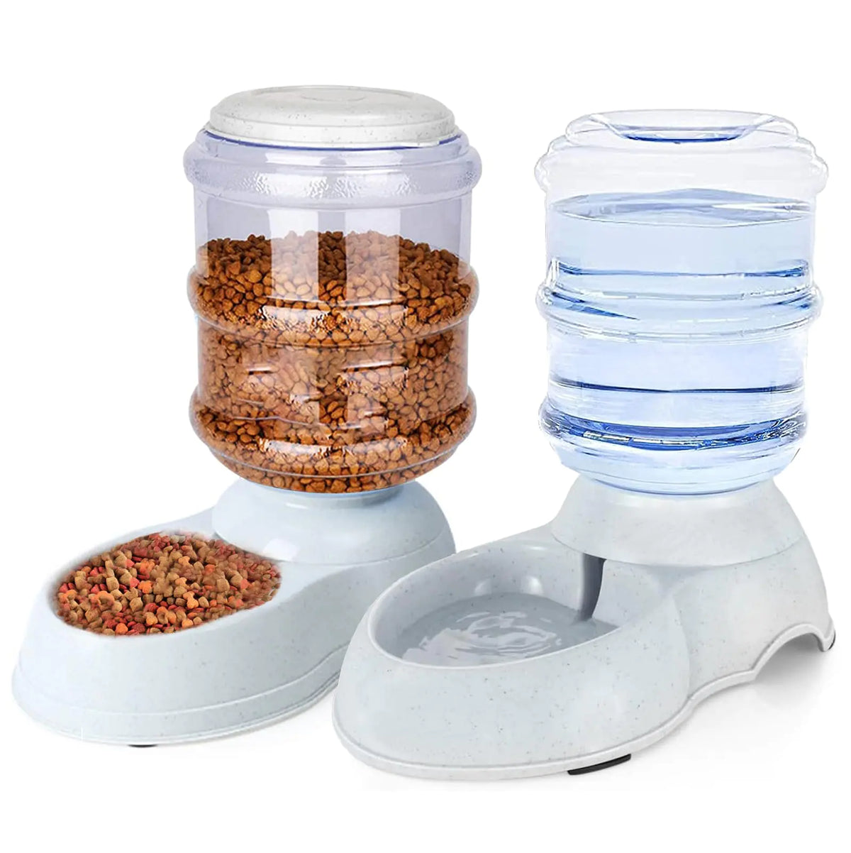 Automatic Dog Feeder and Water Dispenser Set for Large Dogs 3 Gallon Gravity Dog Cat Food and Water Dispenser Set with Pet Food BowlLarge Dog Food Water Dispenser Station Mimarta