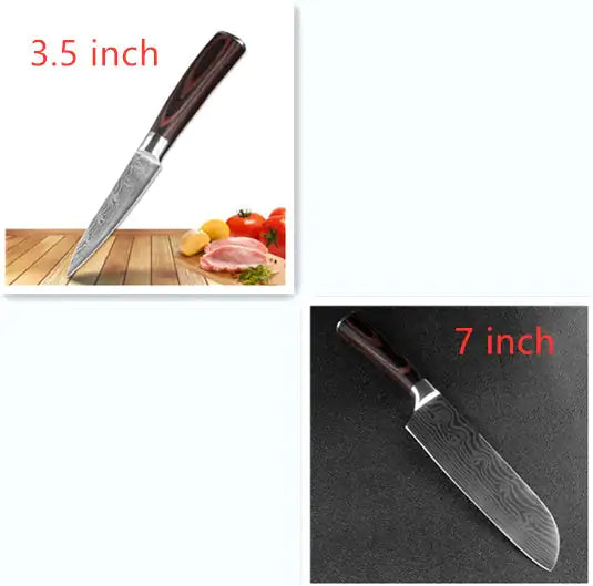 Carpenter's Special Set 6-piece Set 8-piece Set Knife Chef Knife Kitchen Knife Cooking Rieworkes
