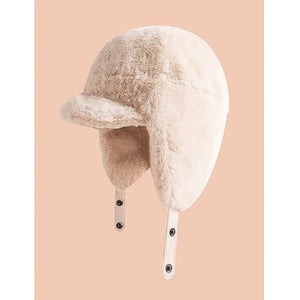 All-Match Warm Hat with Mink-Like Flight Design Mimarta