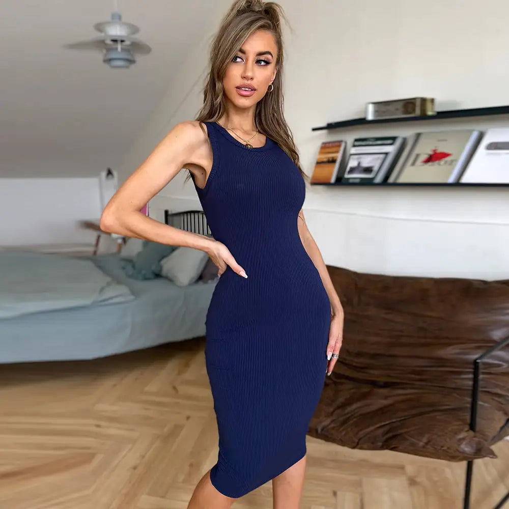 Slim Fit Women's Tank Top Dress Mimarta