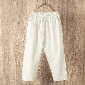 Lucyever Casual Cotton Linen Pants Women Rieworkes