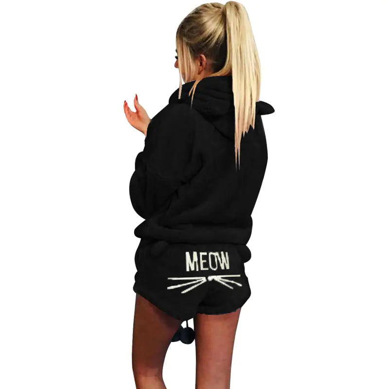 Meow Hoodie PJ's set Rieworkes