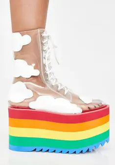 Rainbow Thick Bottom Fashion Boots Rieworkes