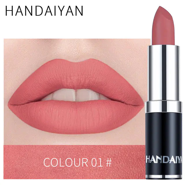 Matte Velvet Lip Gloss in Red Brown Purple Shades Mimarta