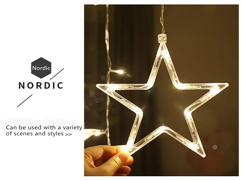 Moon Star Curtain Lights Mimarta