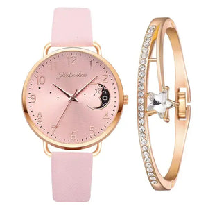 Moon Numbers Bracelet Watches Set Rieworkes