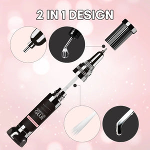 Makartt Nail Rhinestone Glue Gel, Upgrade Gel Nail Glue with Brush Pen Tip Super Strong Adhesive Precise for Nail Charms Crystals Rhinestones Beads Flower 3D Decorations 8ml*2 B-For Tiny Nail Rhinestones Rieworkes
