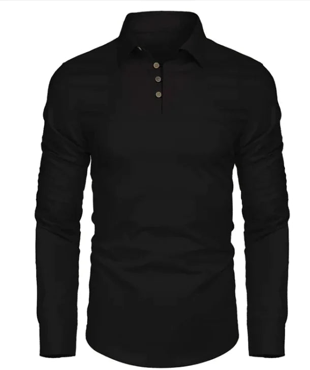 Men's Cotton Linen Shirt Long Sleeved Linen Rieworkes