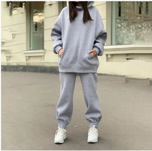 Cozy Hooded Plush Sweatshirt for Women – Casual Sportswear Rieworkes