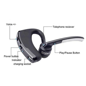 Bluetooth Earpiece Wireless Headset Noise Cancelling Headphones Driver Trucker Rieworkes